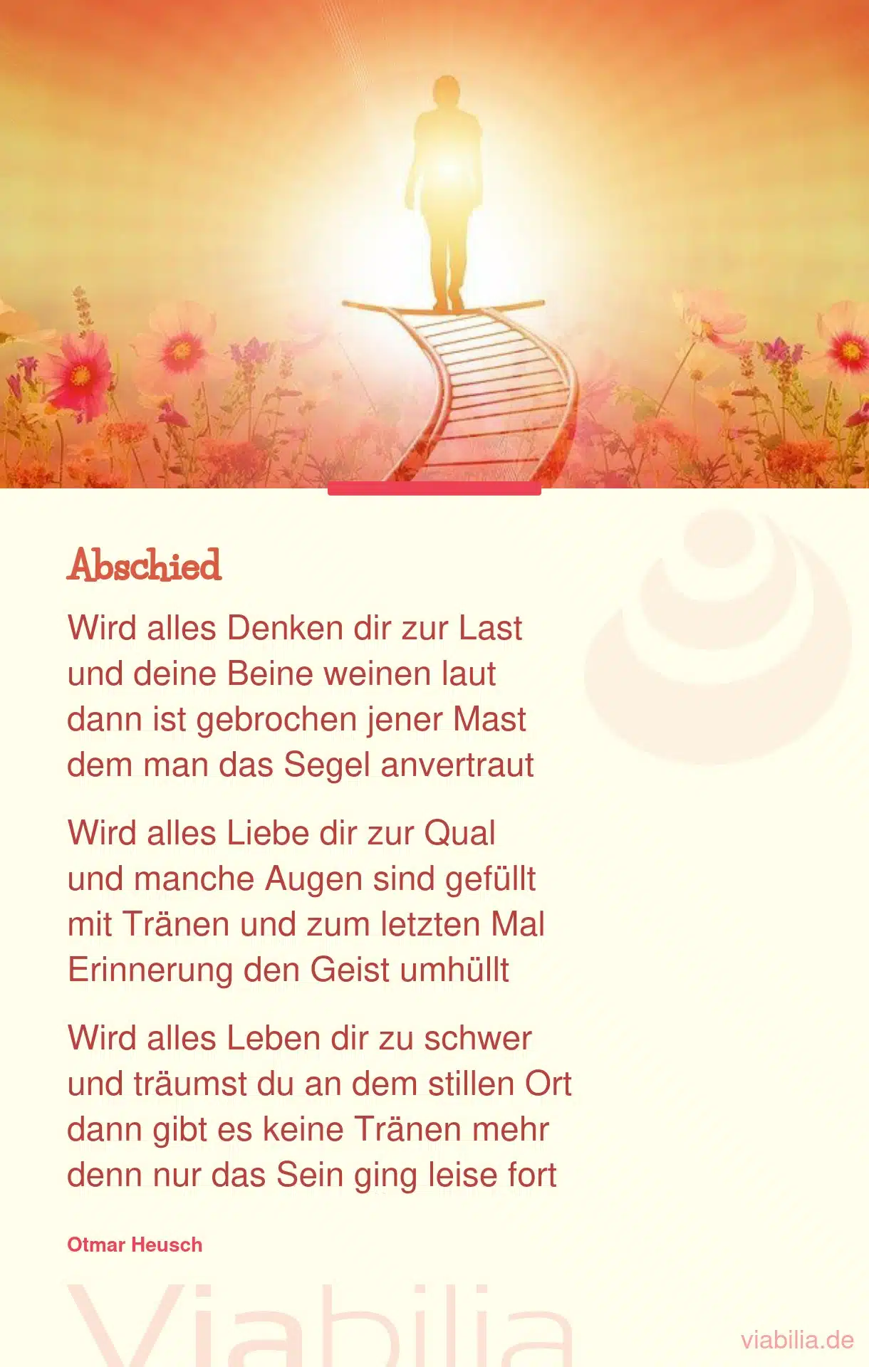 Gedicht zum Abschied