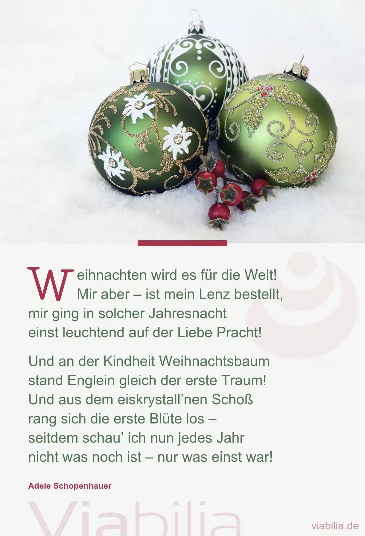 Etwas wehmütiges Gedicht zum Advent und zur Weihnachtszeit