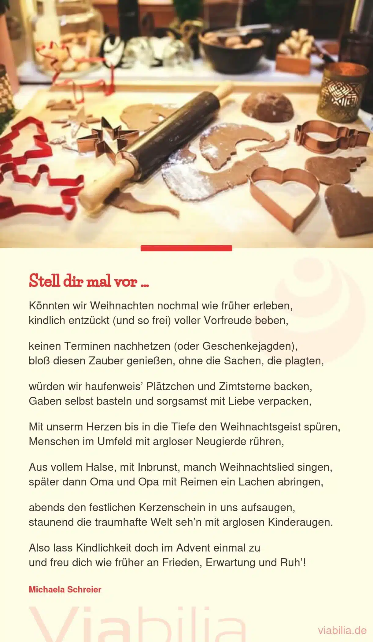 Weihnachtsgedicht: Stell dir mal vor ... Weihnachten wie früher