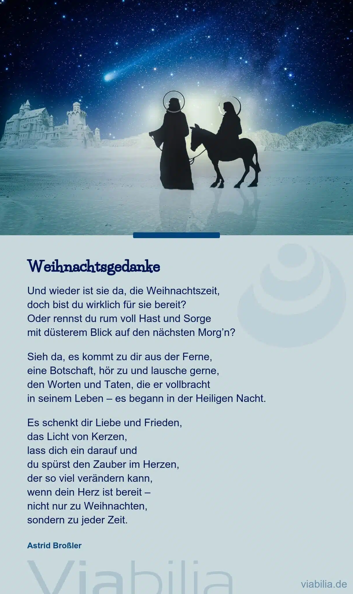 Adventsgedicht: Weihnachtsgedanke