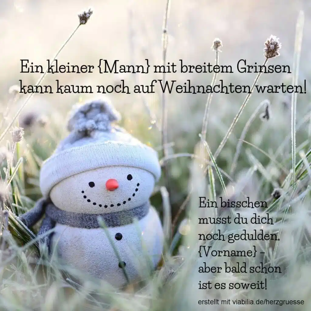 Kinder-Adventsgrüße kleiner Schneemann