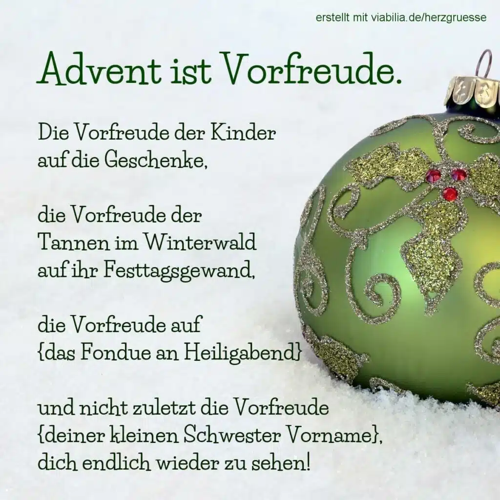 Adventsgrüße mit Vorfreude auf Wiedersehen