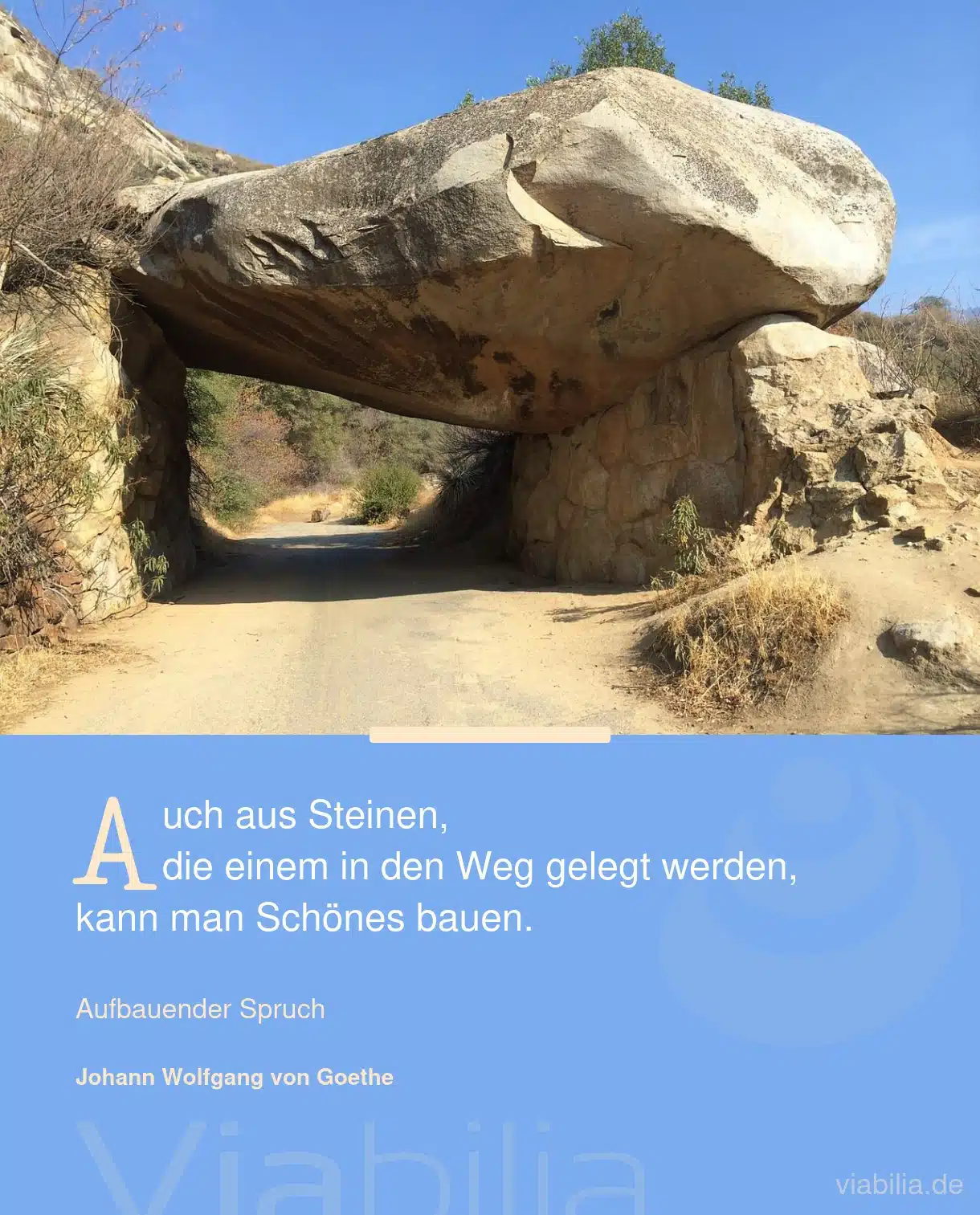 Spruch über Schwierigkeiten, aus denen man Schönes bauen kann