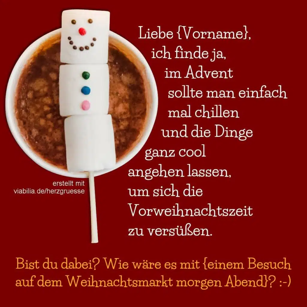 Cooler Adventsgruß mit Einladung