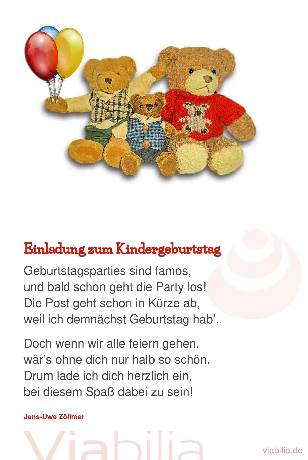 Geburtstagspartygedicht