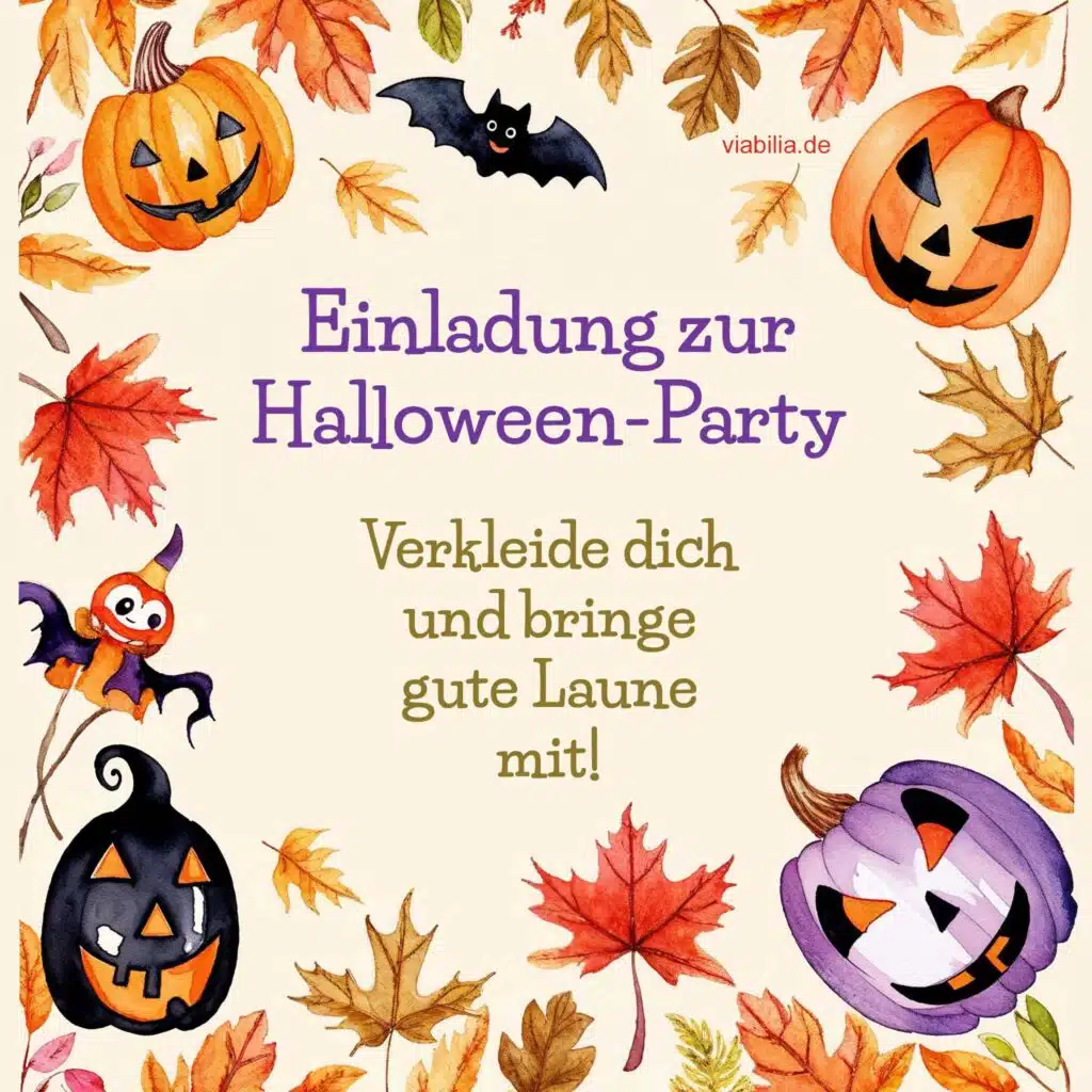 Einladungsbild Halloween-Party für Kinder