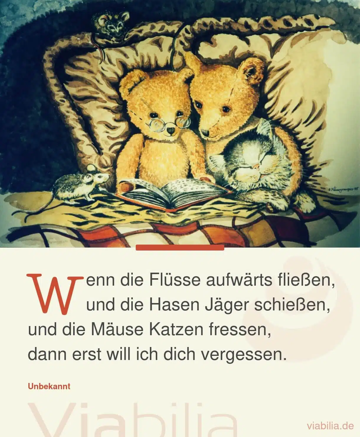 Freundschaftsgedicht für Kinder: wenn Flüsse aufwärts fließen