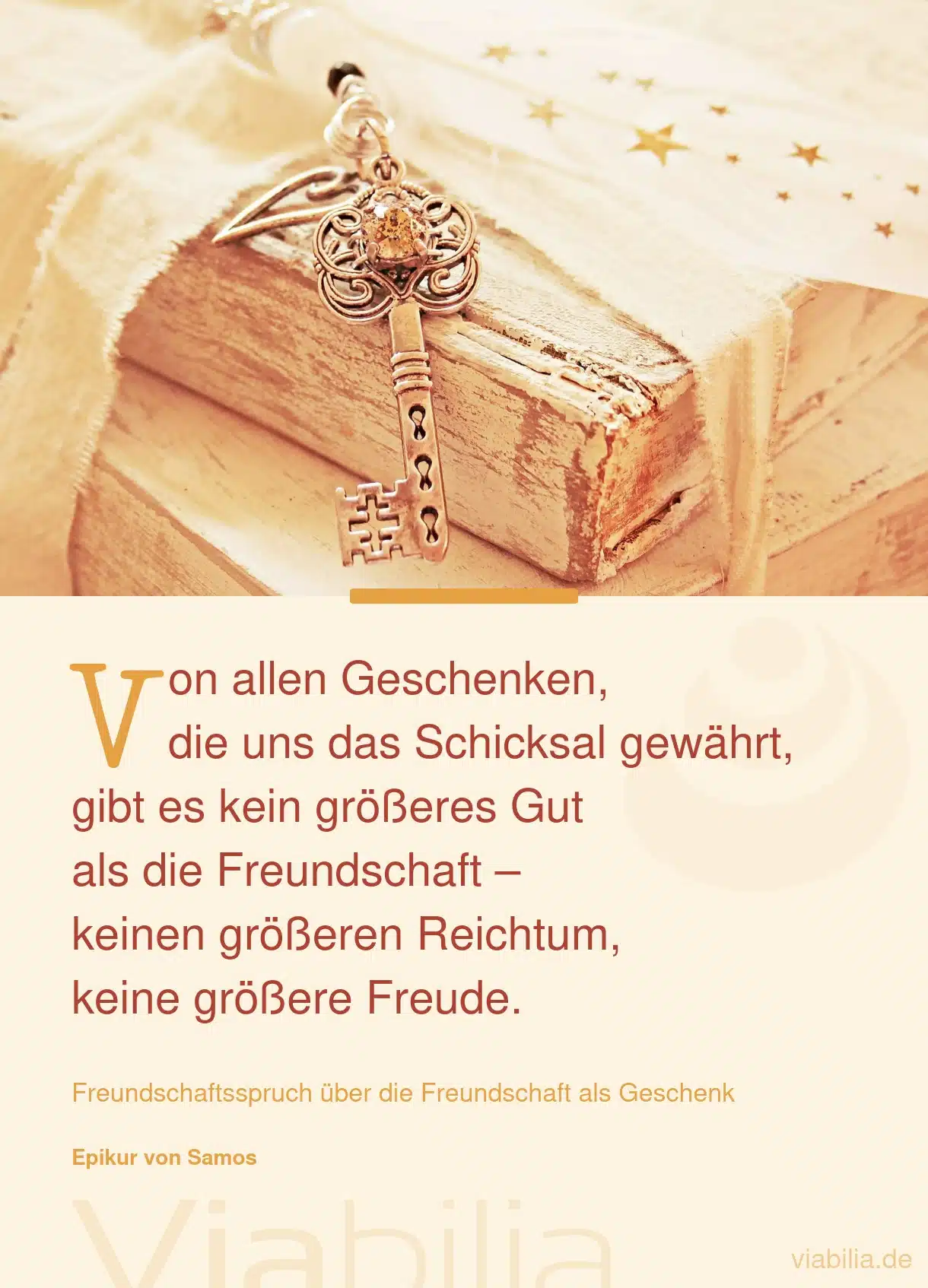 Spruch über Schicksal und Freundschaft