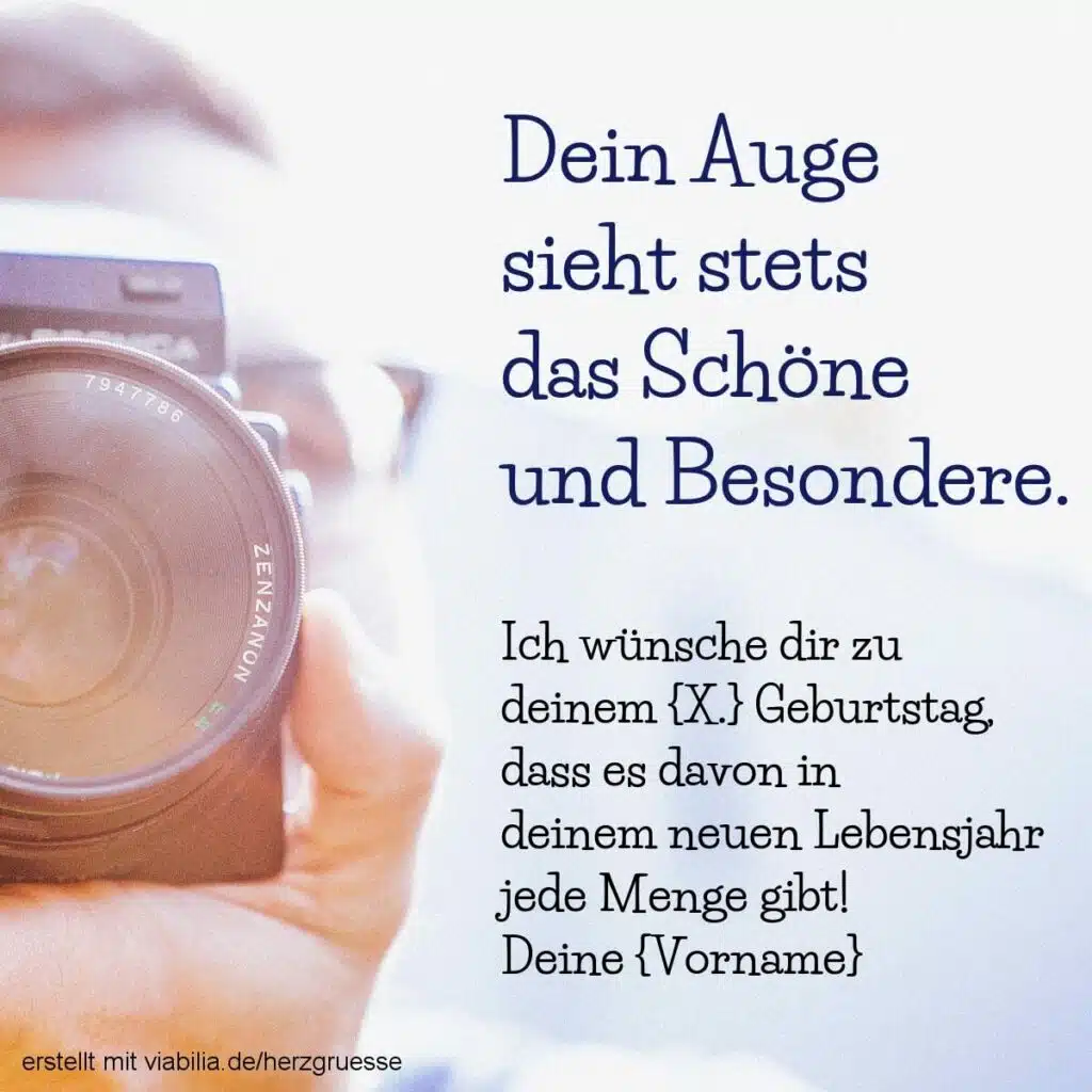 Herzgruß für eine:n Fotograf:in zum Geburtstag