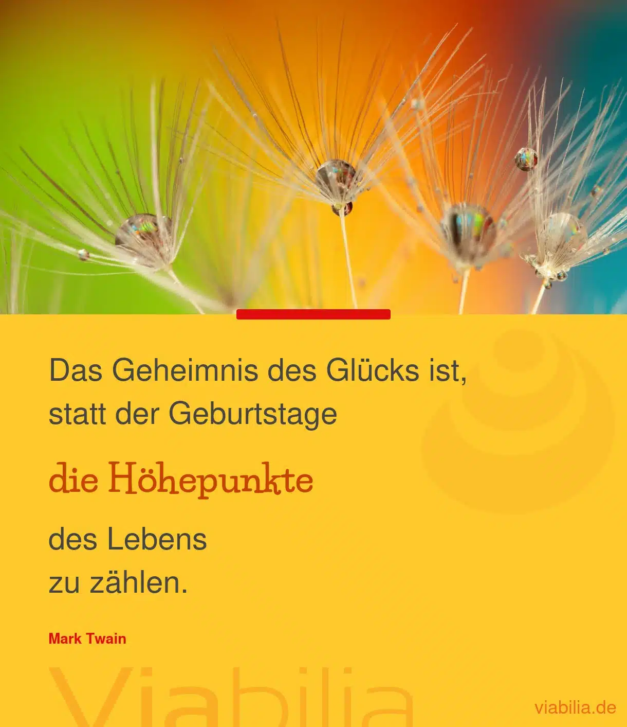 Geburtstage: das Geheimnis des Glücks