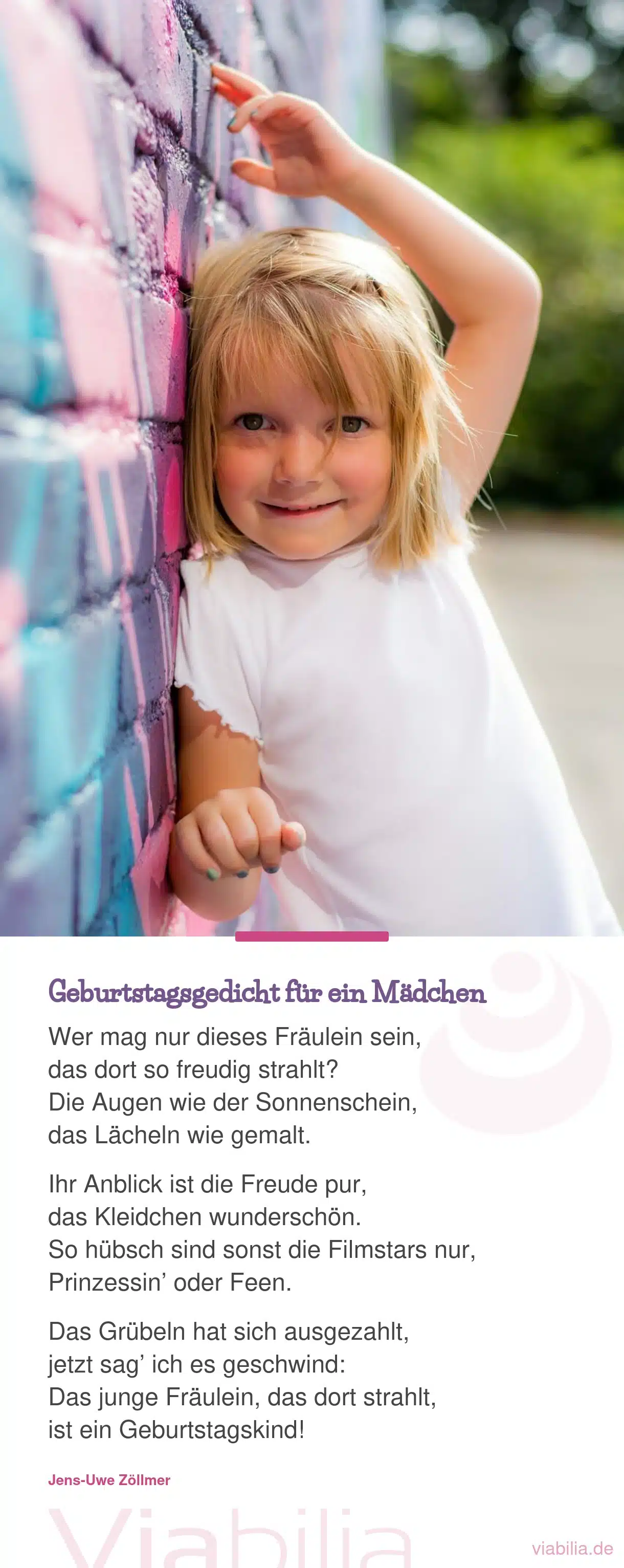 Geburtstagsgedicht für ein Mädchen