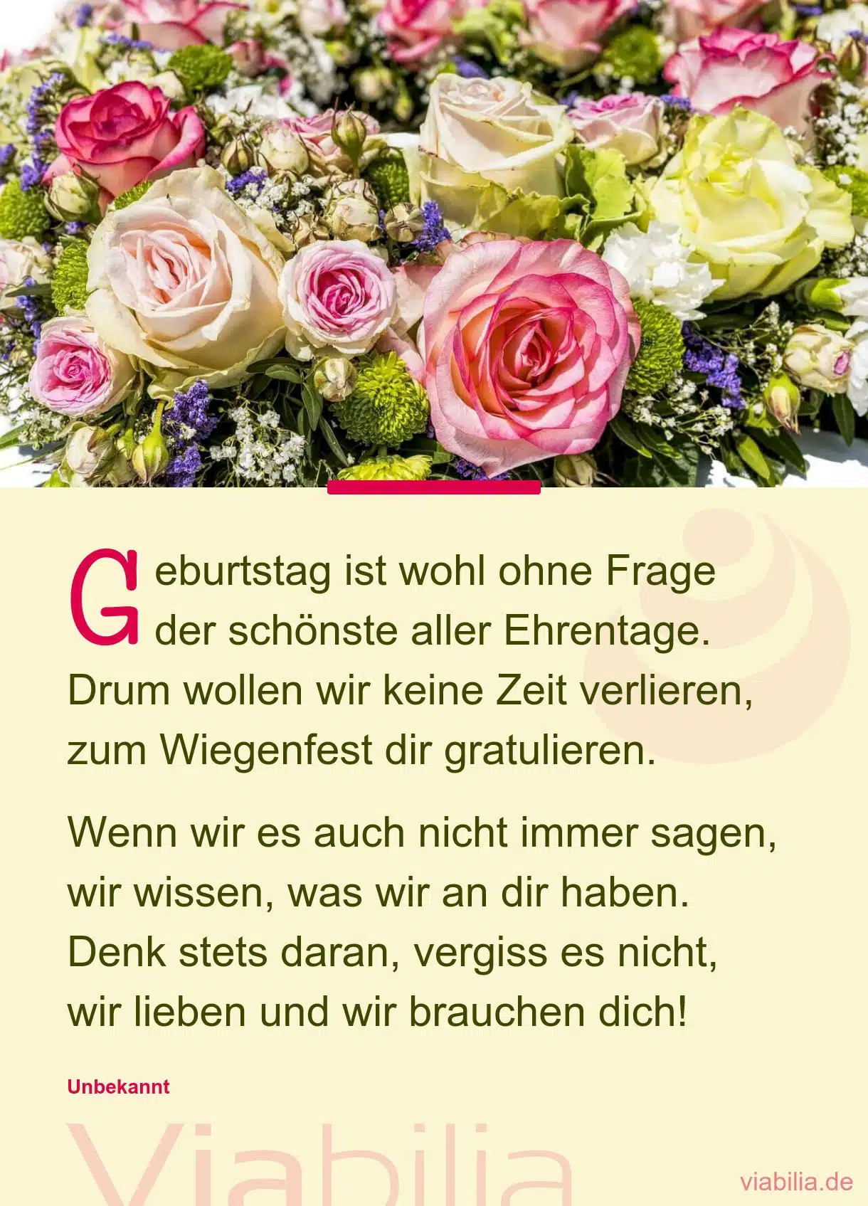 Geburtstagsgedicht über den schönsten aller Ehrentage