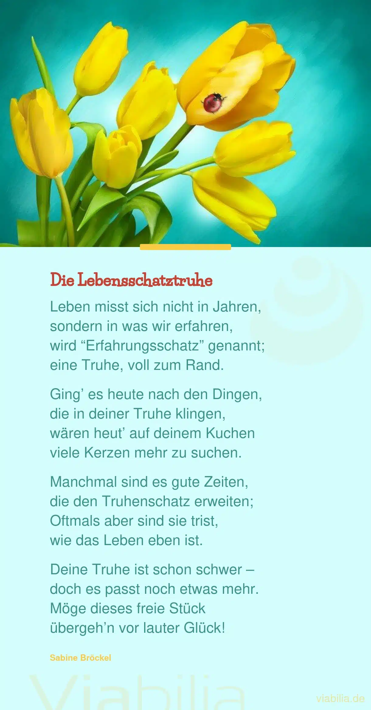 Geburtstagsgedicht: die Lebensschatztruhe