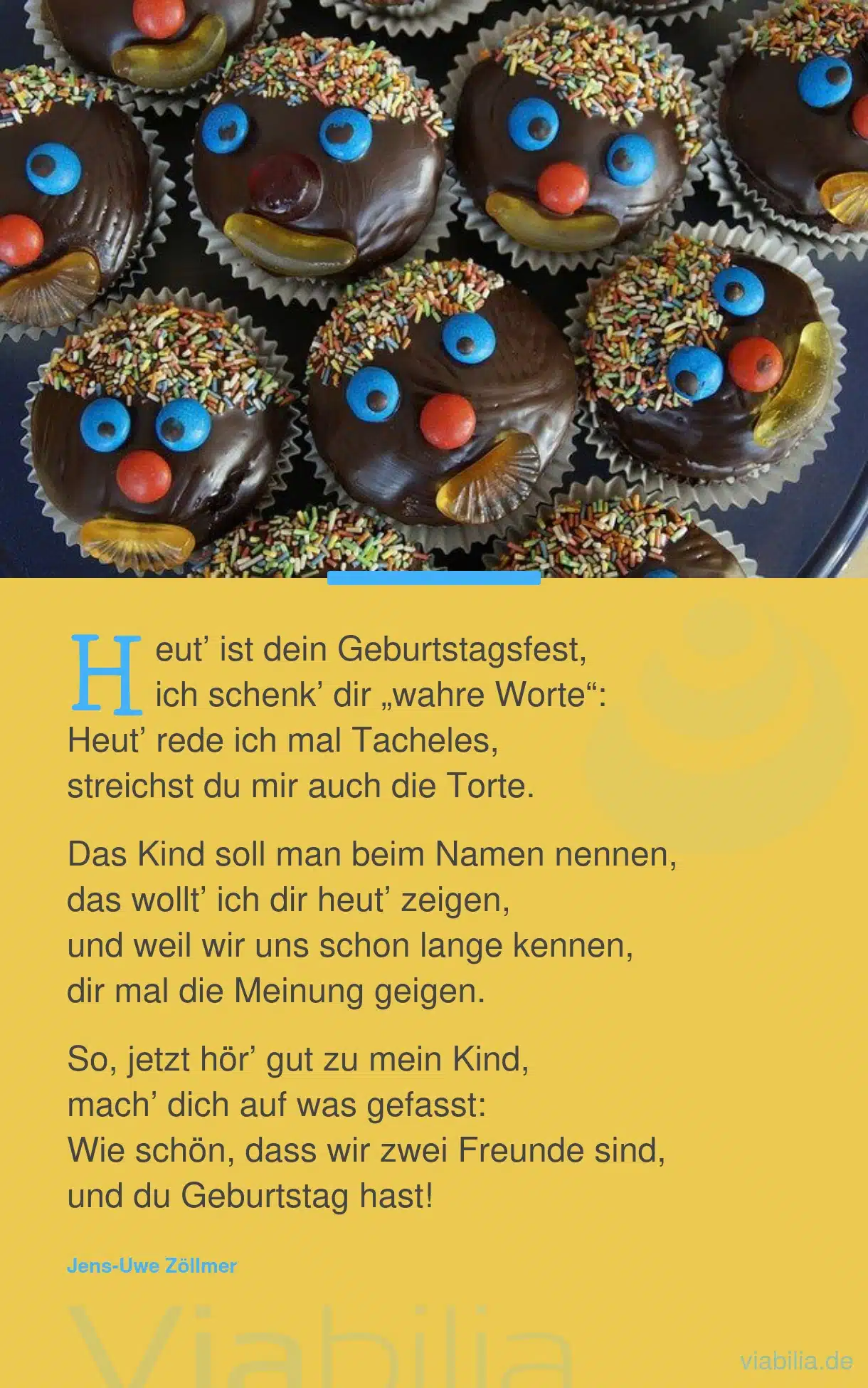 Lustiges Geburtstagsgedicht mit Bild