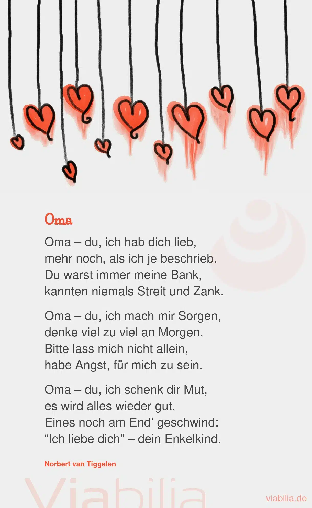 Gedicht: Oma, ich hab die lieb