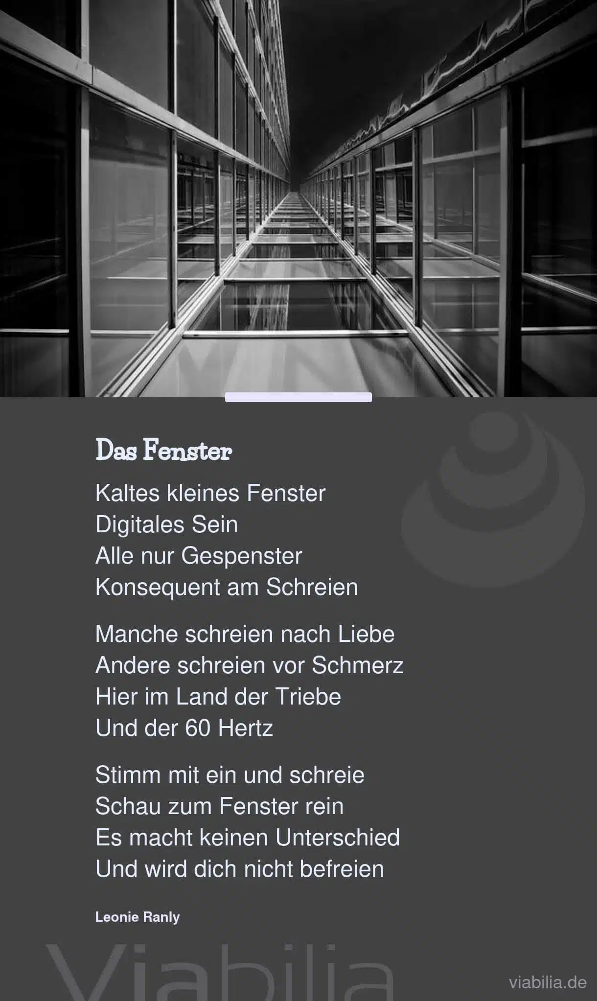 Gedicht von Leonie Ranly: Das Fenster