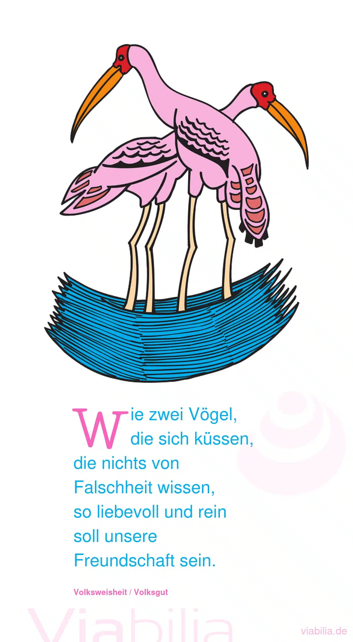 Gedicht fürs Freundschaftsbuch: Wie zwei Vögel