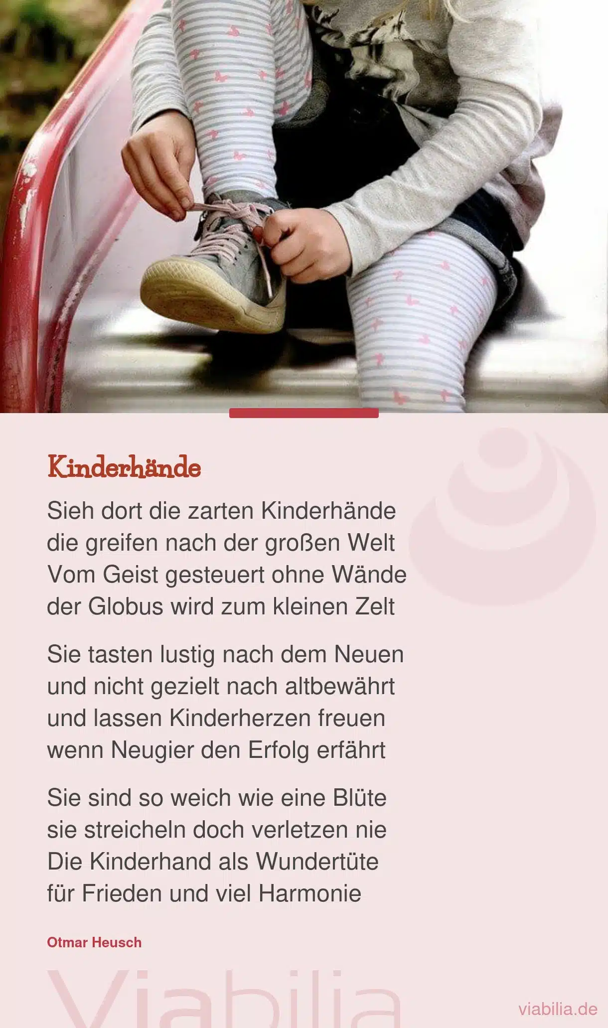 Gedicht über Kinderhände