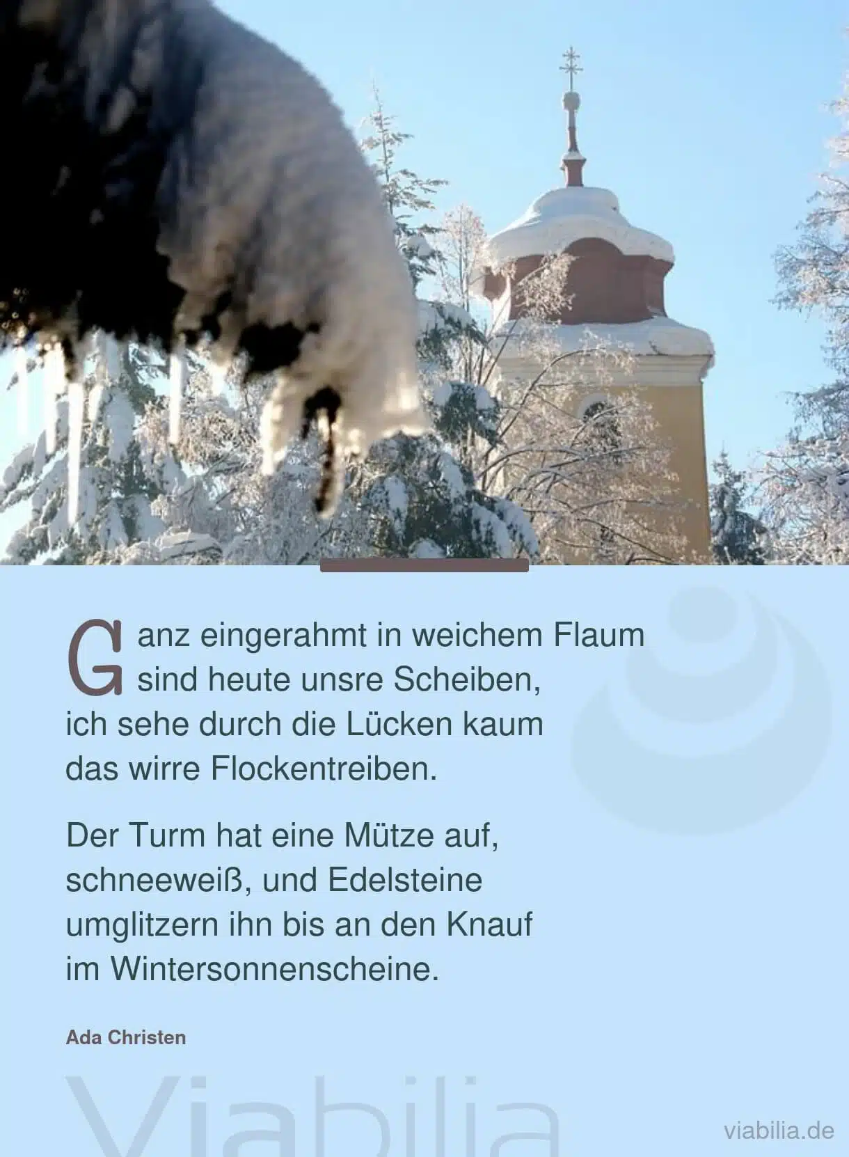 Gedicht für den Winter: Flockentreiben