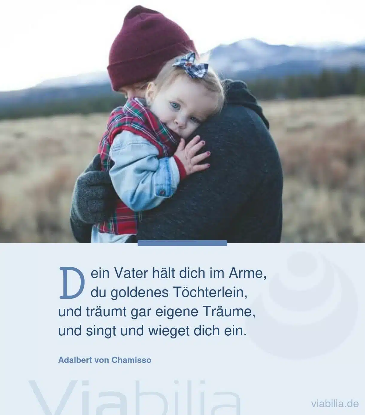 Gedicht zur Geburt, wo der Vater das Baby im Arm hält