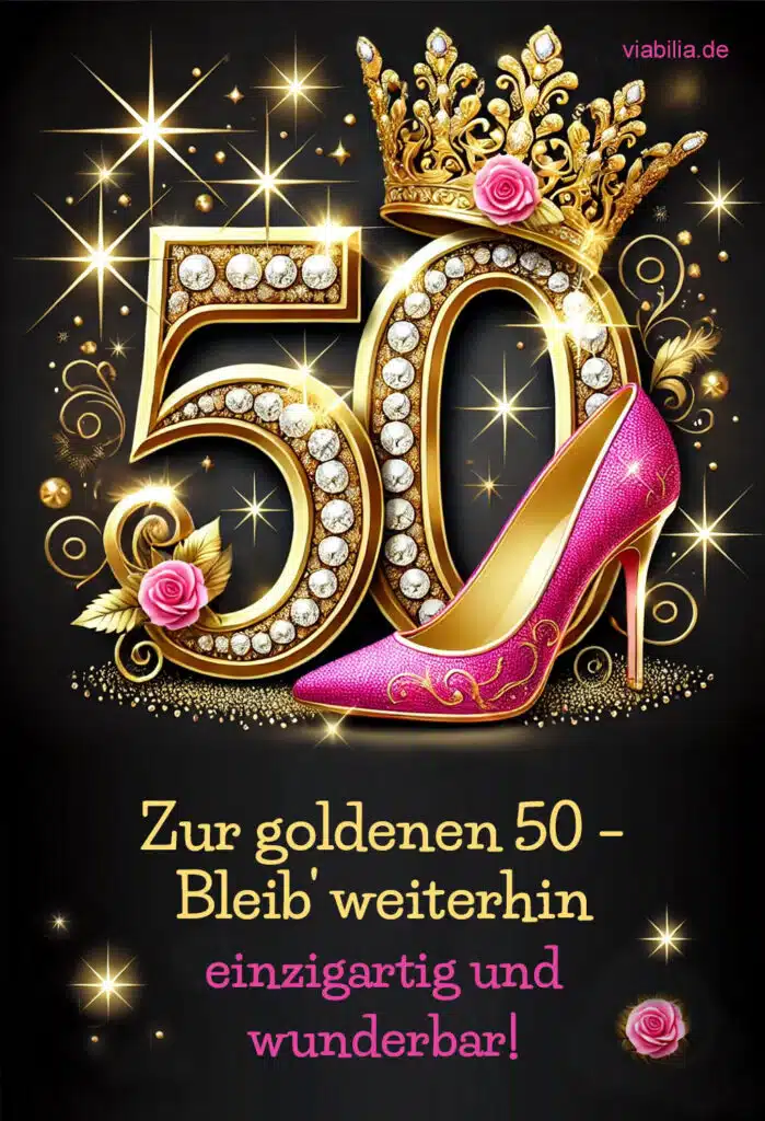 Zur goldenen 50 ein einzigartiger Glückwunsch zum Geburtstag an eine Frau