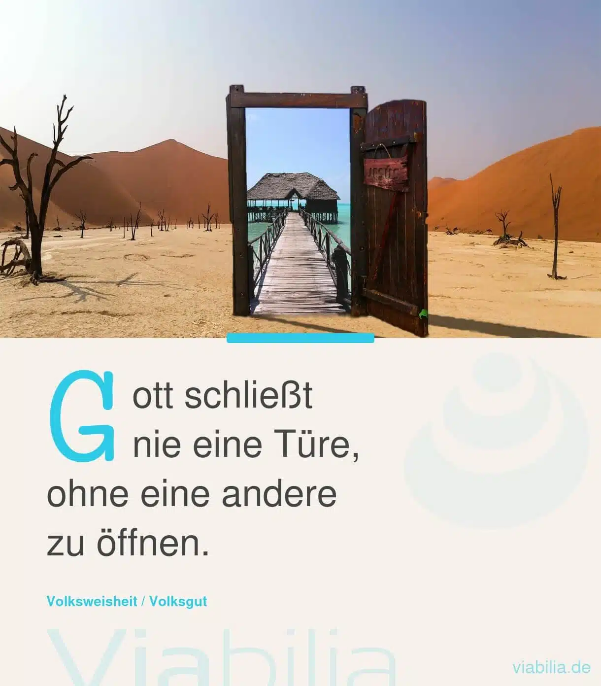 Religiöser Spruch: Gott öffnet Türen