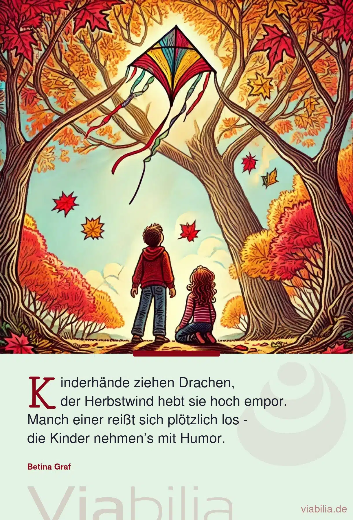 Herbstgedicht bzw. Herbstspruch zum Drachensteigen