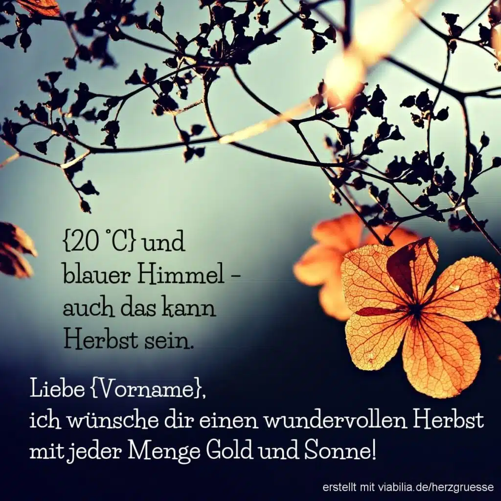 Herbstspruch für einen goldenen Herbst