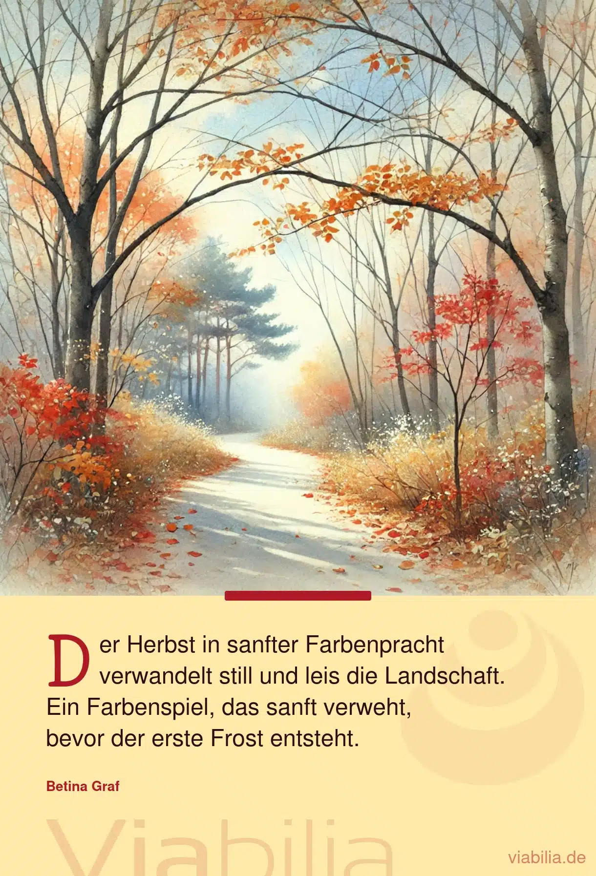 Herbstgedicht über die herbstliche Farbenpracht