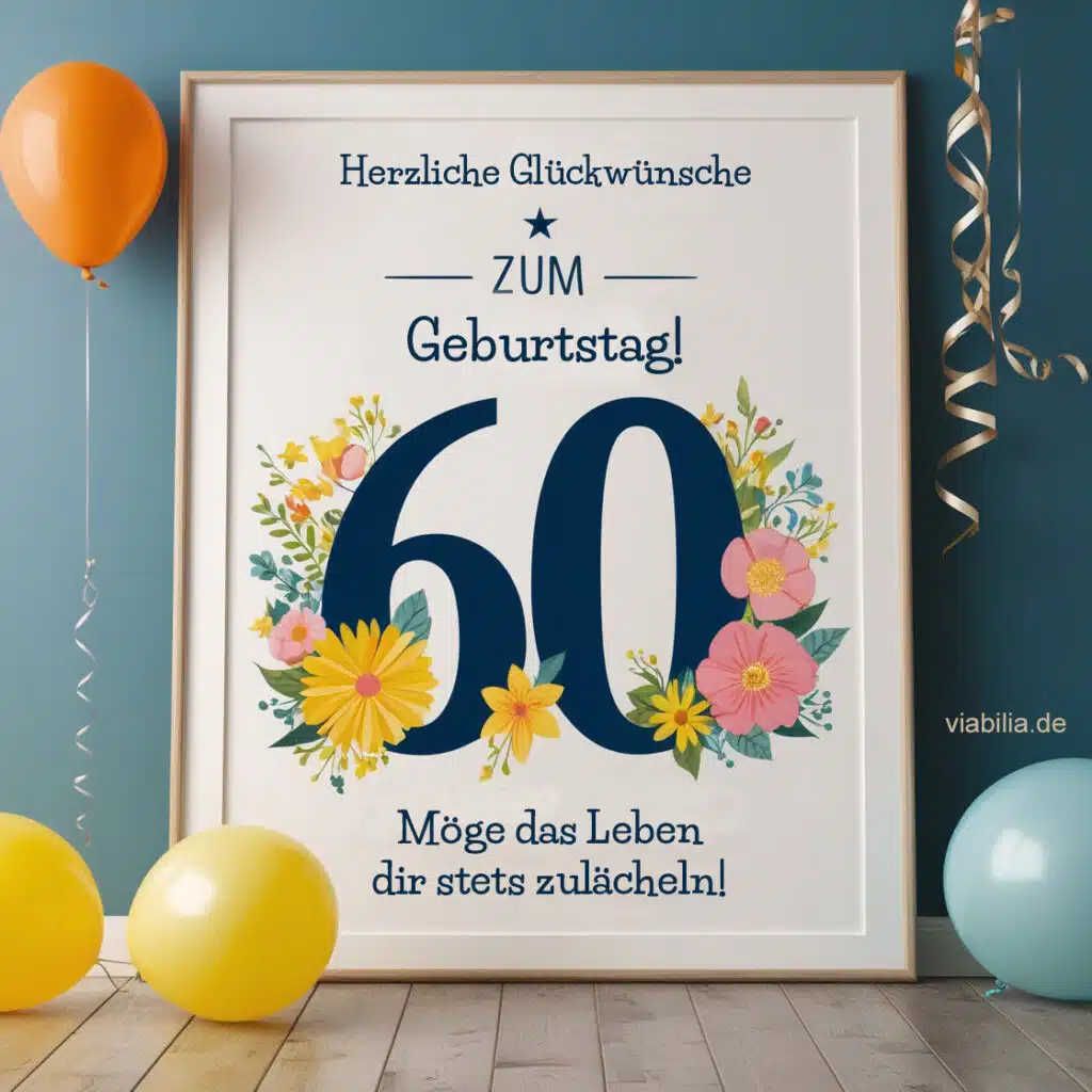 Herzliche Glückwünsche zum 60. Geburtststag