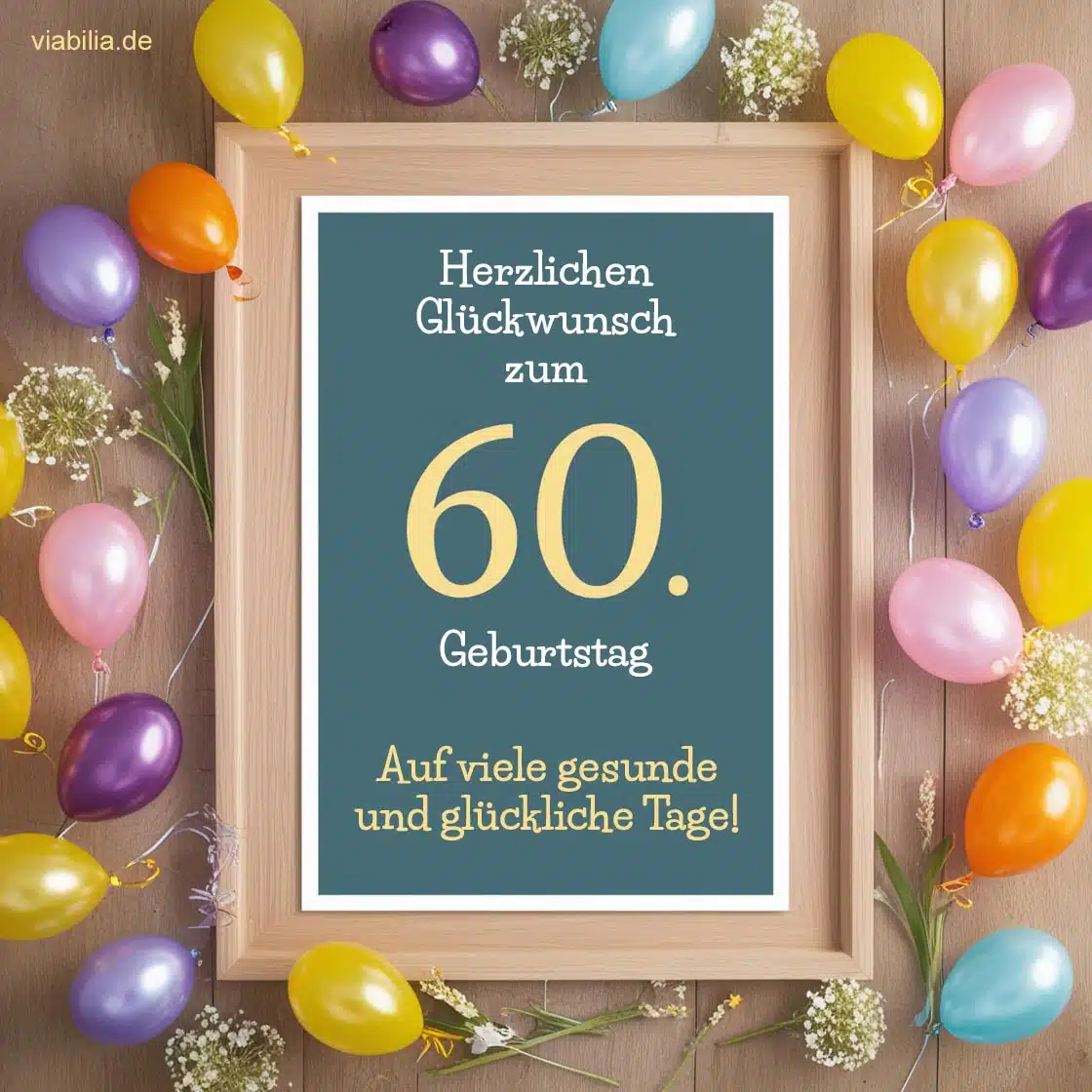 Herzlichen Glückwunsch zum 60. Geburtstag