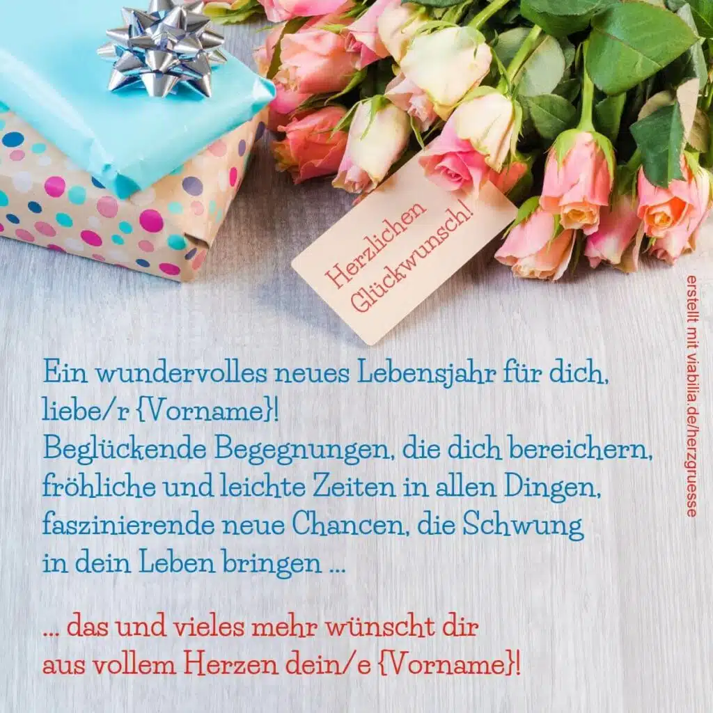 Herzlichen Glückwunsch zum Geburtstag mit roten Rosen