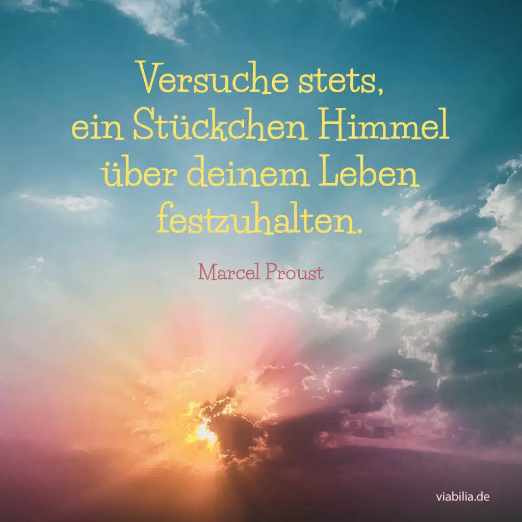 Spruch über die Hoffnung: ein Stückchen Himmel