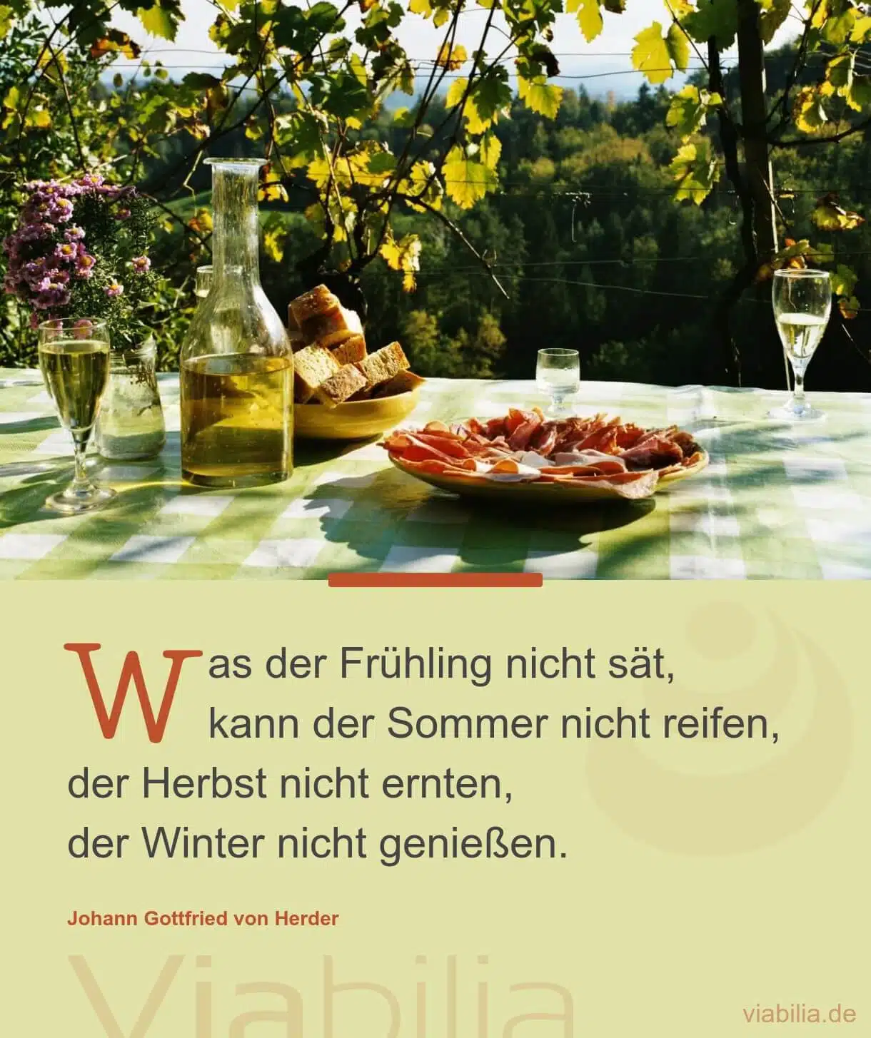 Kurzes Gedicht über die Ernte im Herbst