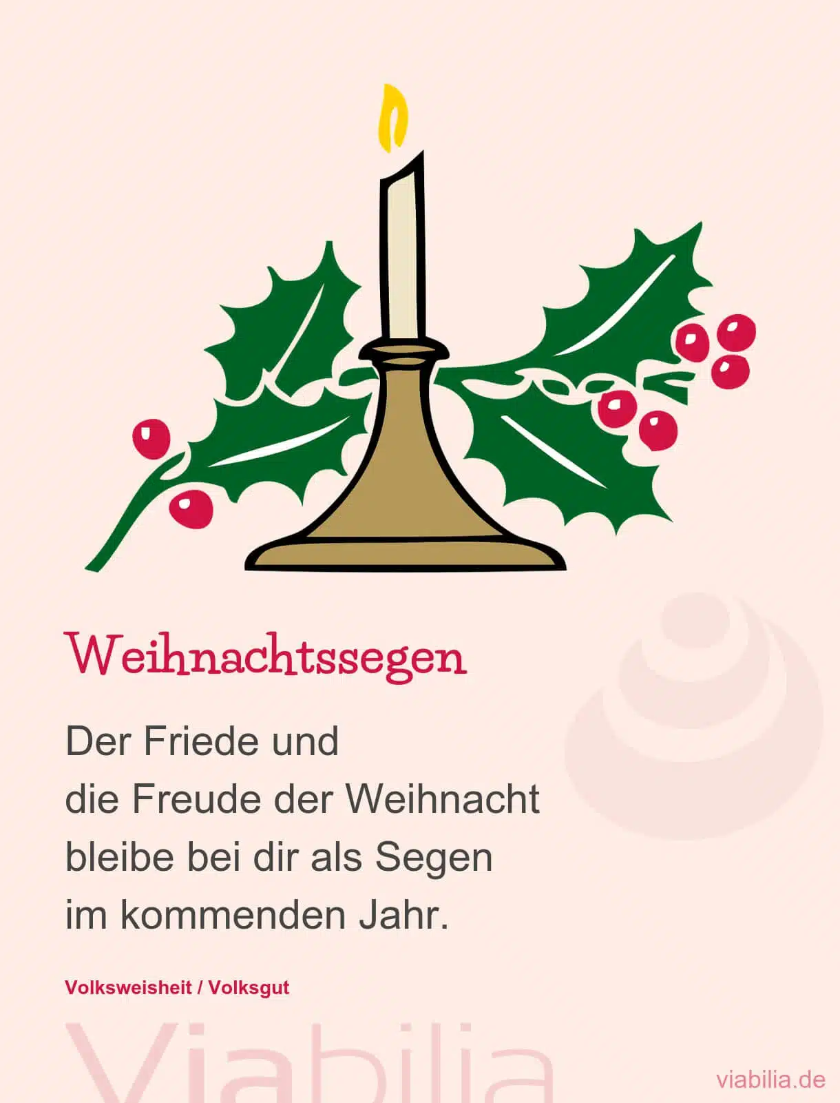 Lieber Weihnachtssegen vor Weihnachten