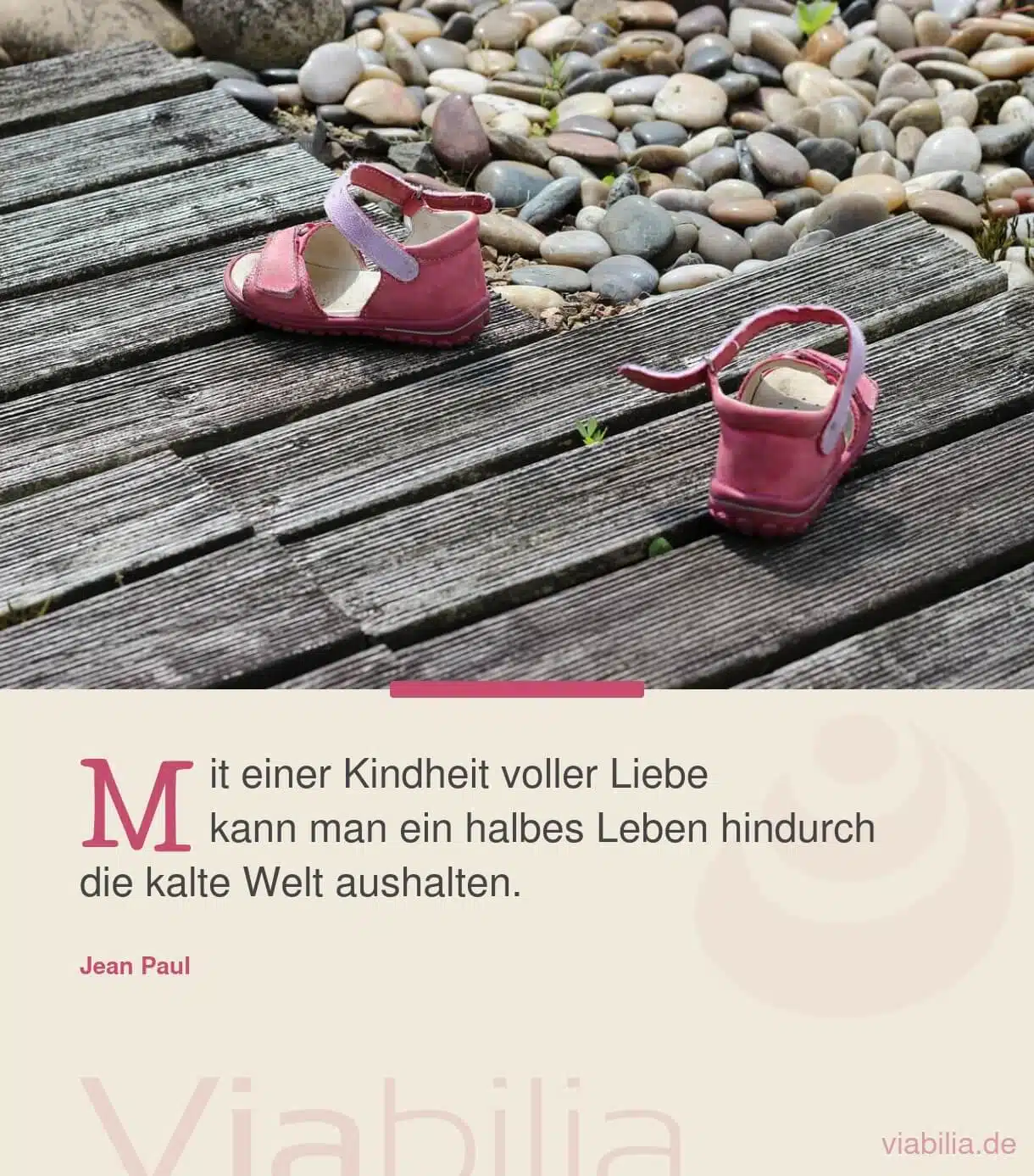 Liebesspruch: mit einer Kindheit voller Liebe