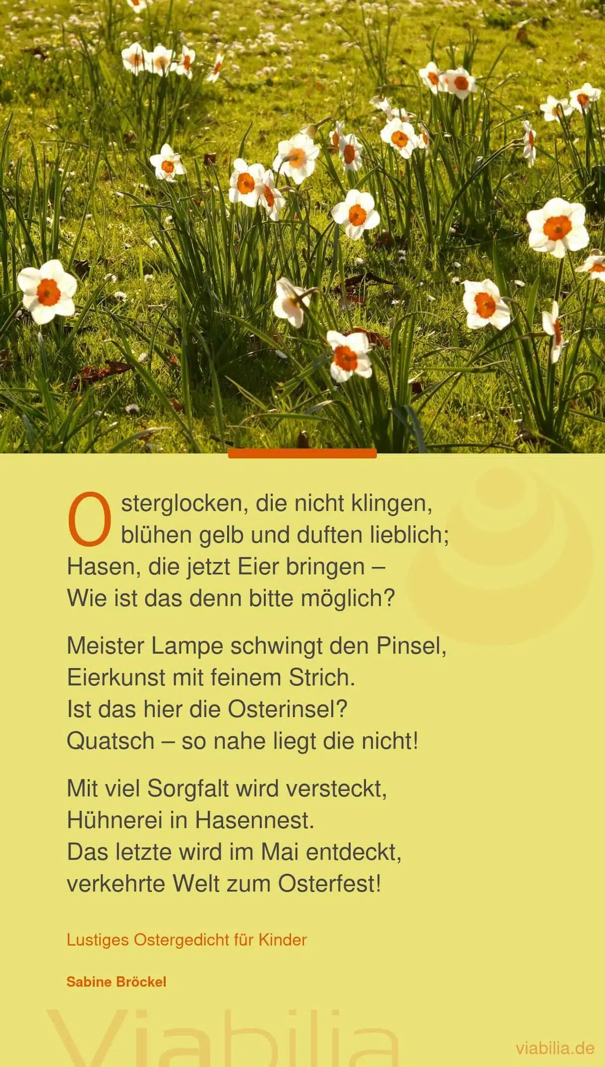 Lustiges Ostergedicht für Kinder