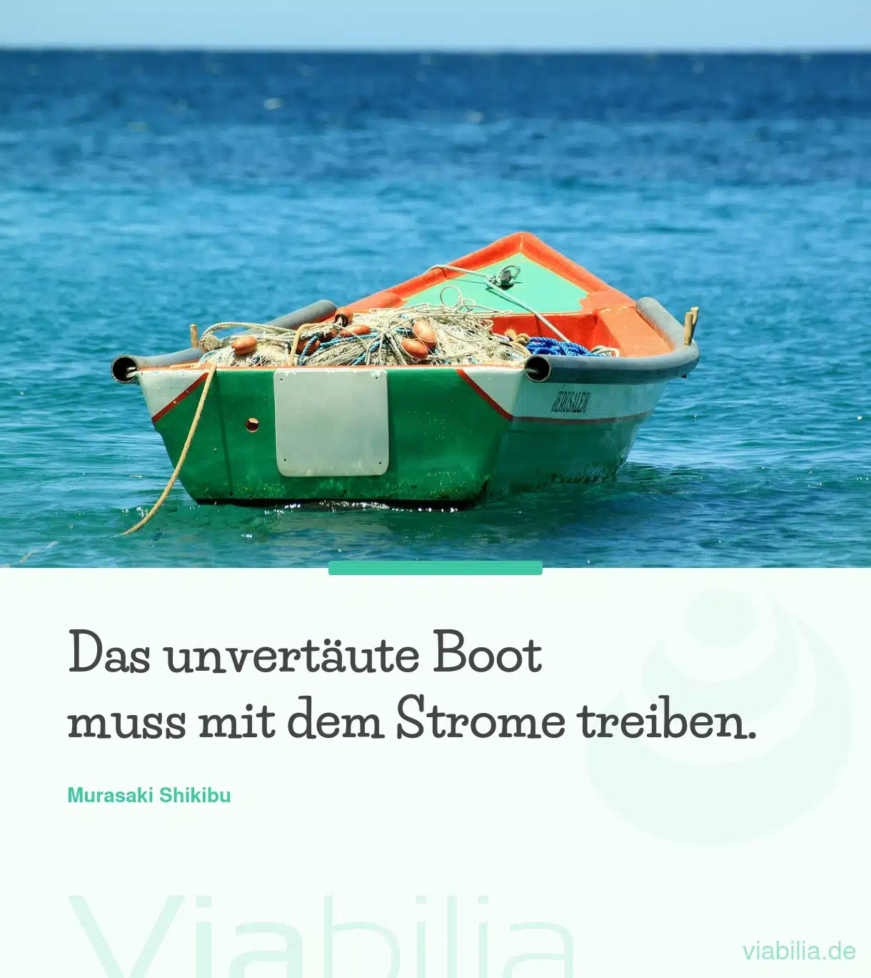 Metapher über unvertäutes Boot