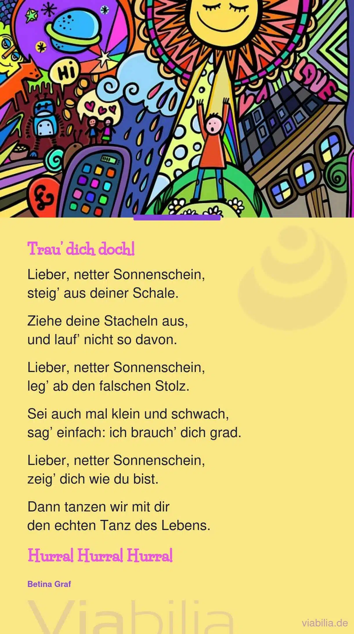 Mutmach-Spruch: Trau dich doch!