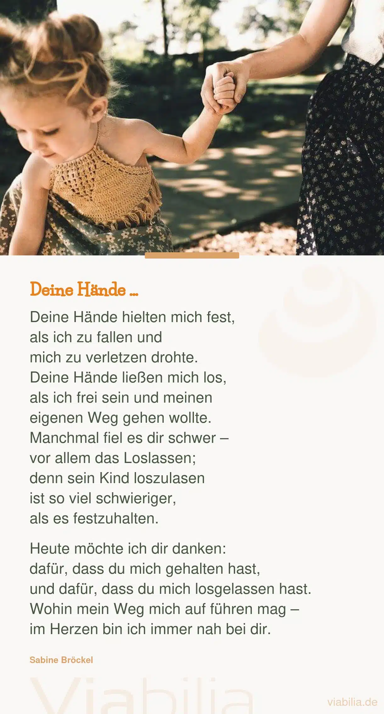 Muttertagsgedicht: Deine Hände ...