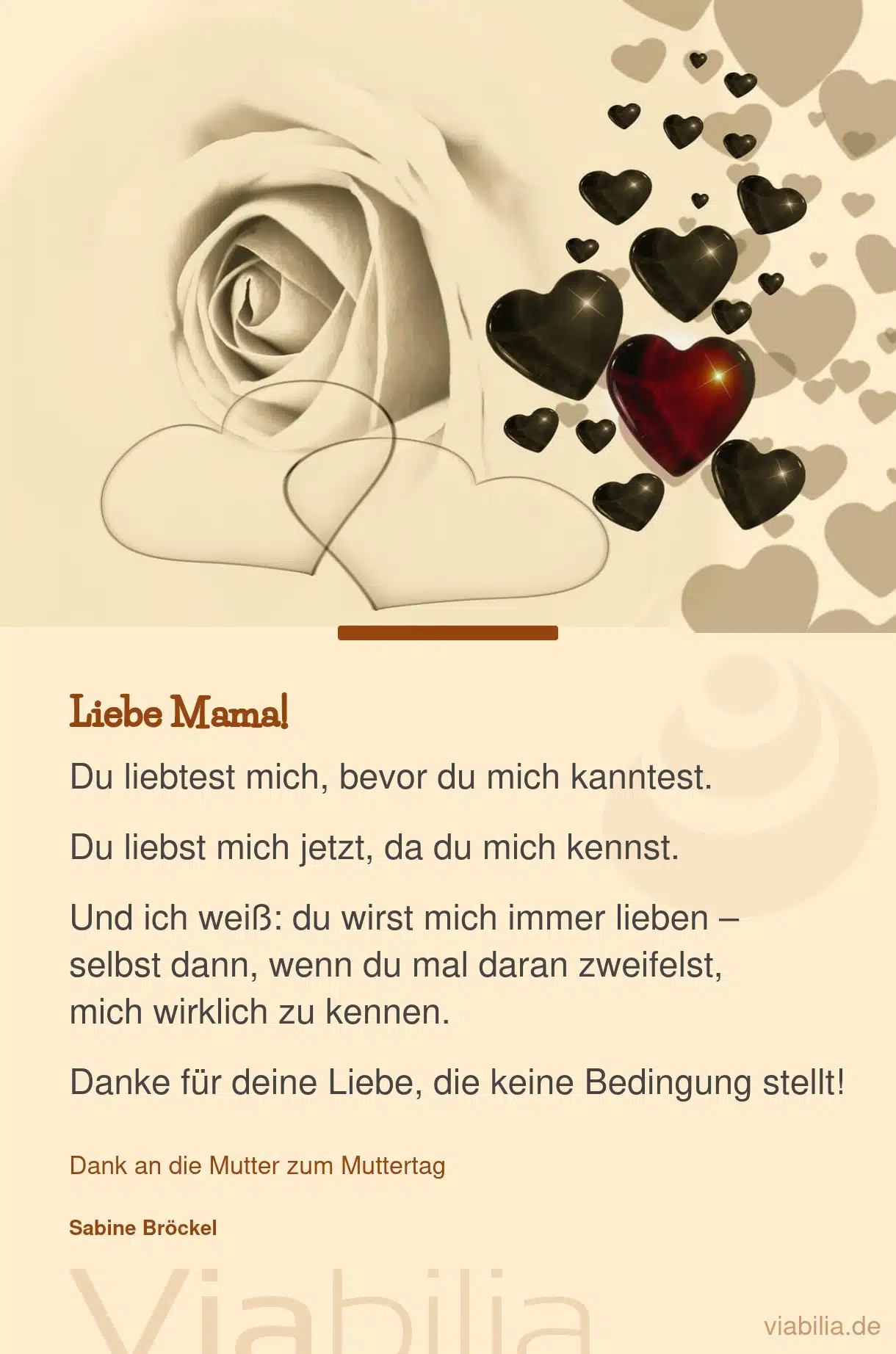 Muttertagsspruch: Liebe Mama