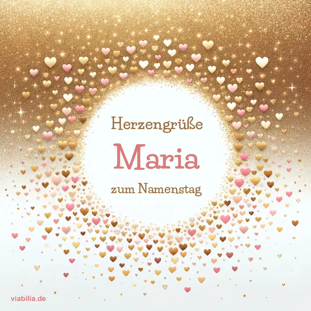 Herzliche Grüße zum Namenstag Maria