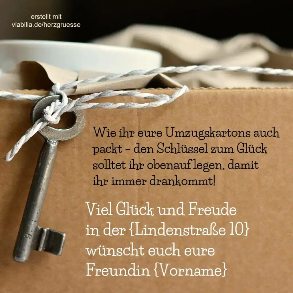 Gute Wünsche zum Neuanfang bei Umzug: der Schlüssel zum Glück