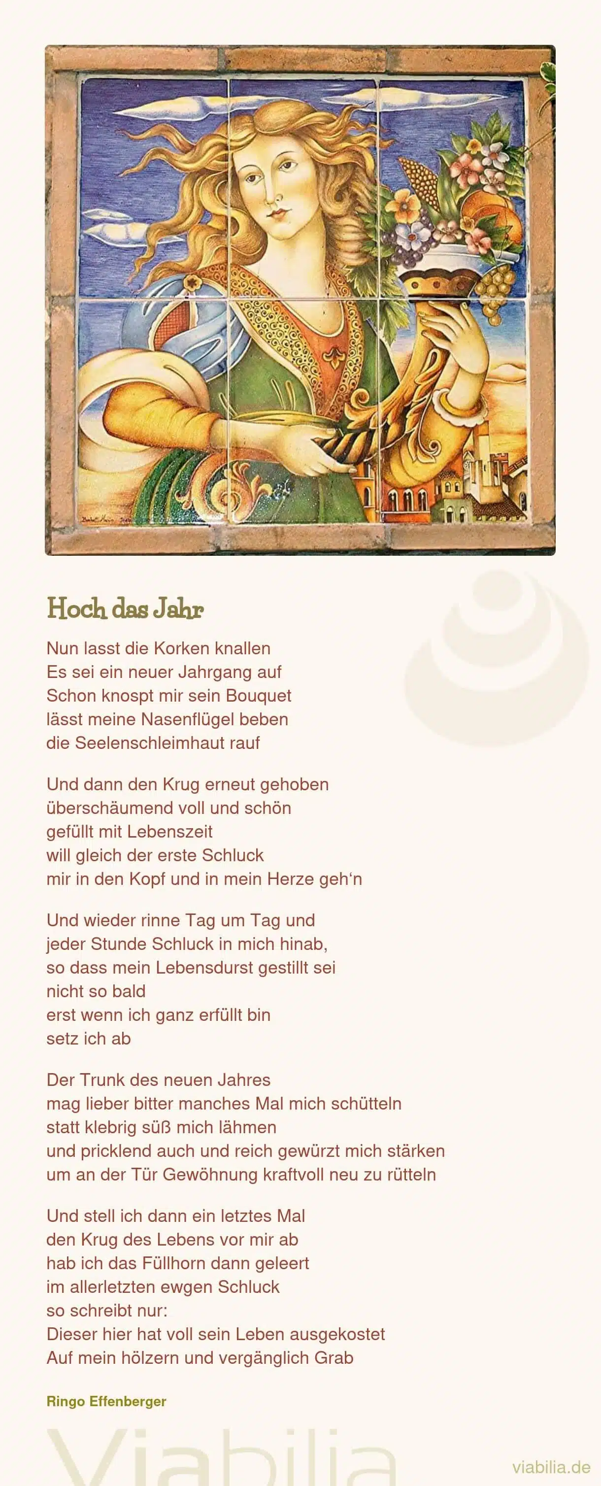 Neujahrsgedicht: ein Hoch auf das neue Jahr