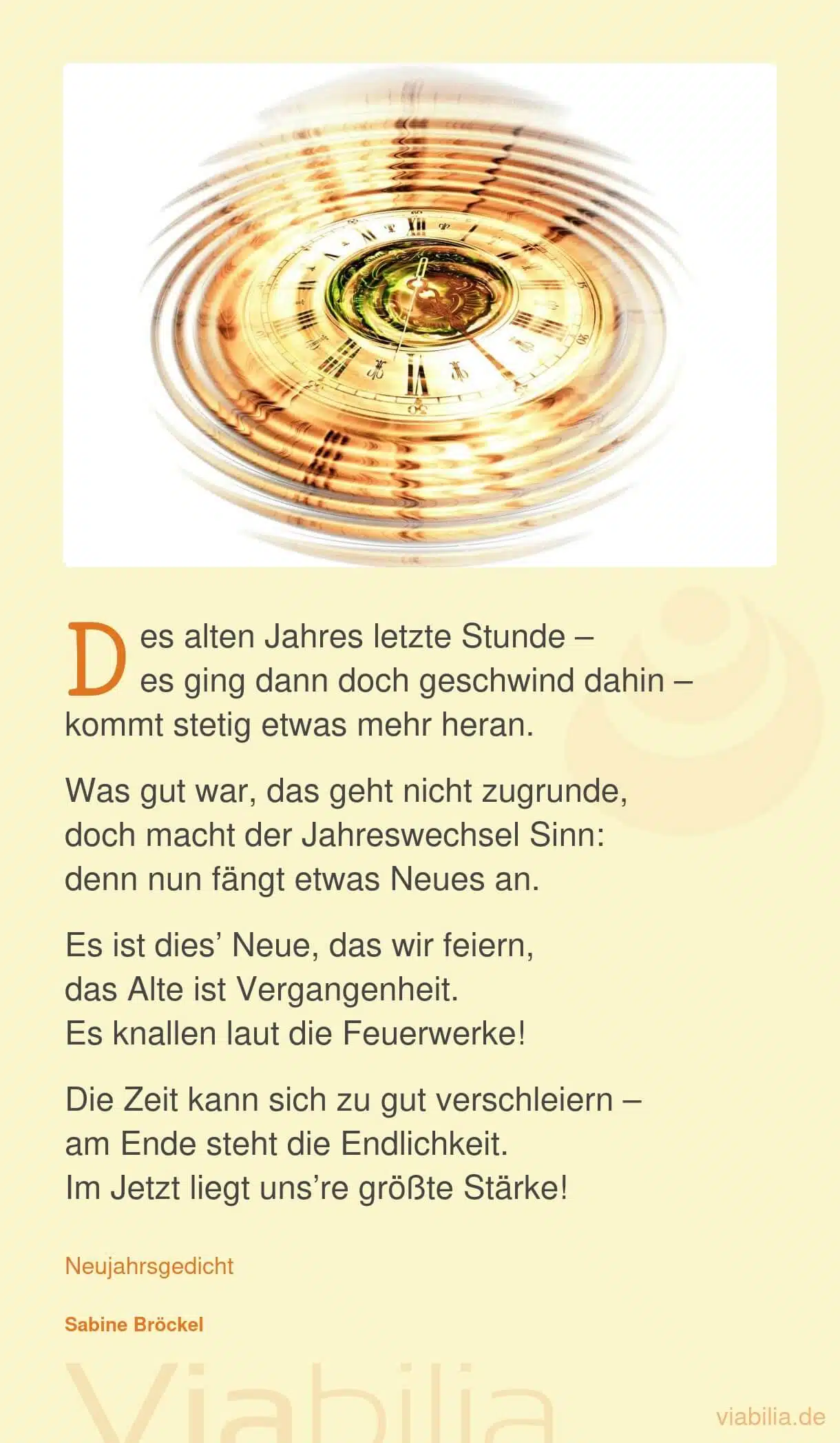 Modernes Neujahrsgedicht: Jahreswechsel macht Sinnd