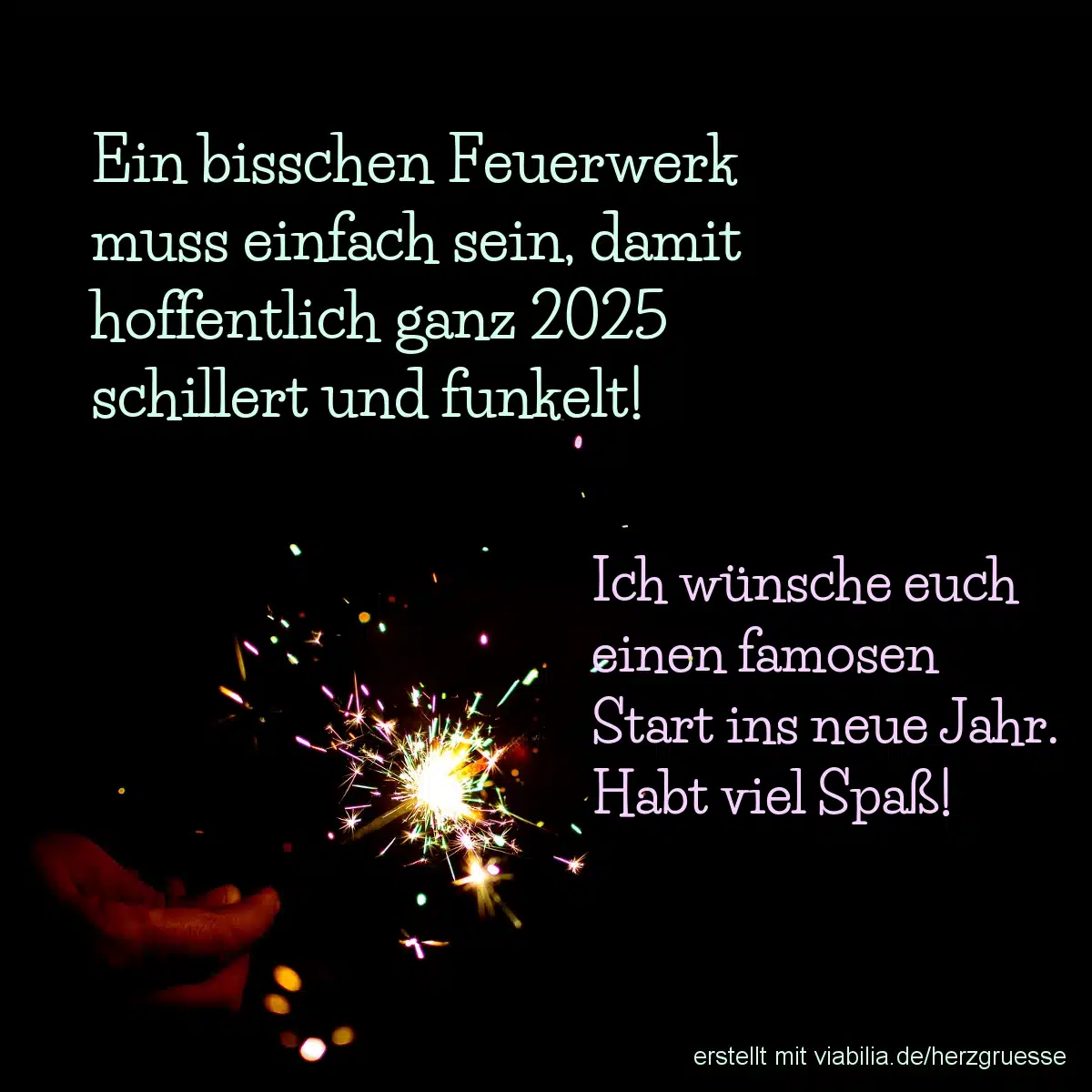 Neujahrswünsche mit Feuerwerk