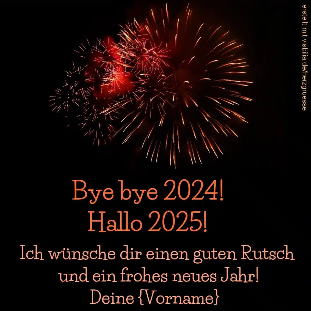 Neujahrswunsch für einen guten Rusch ins neue Jahr