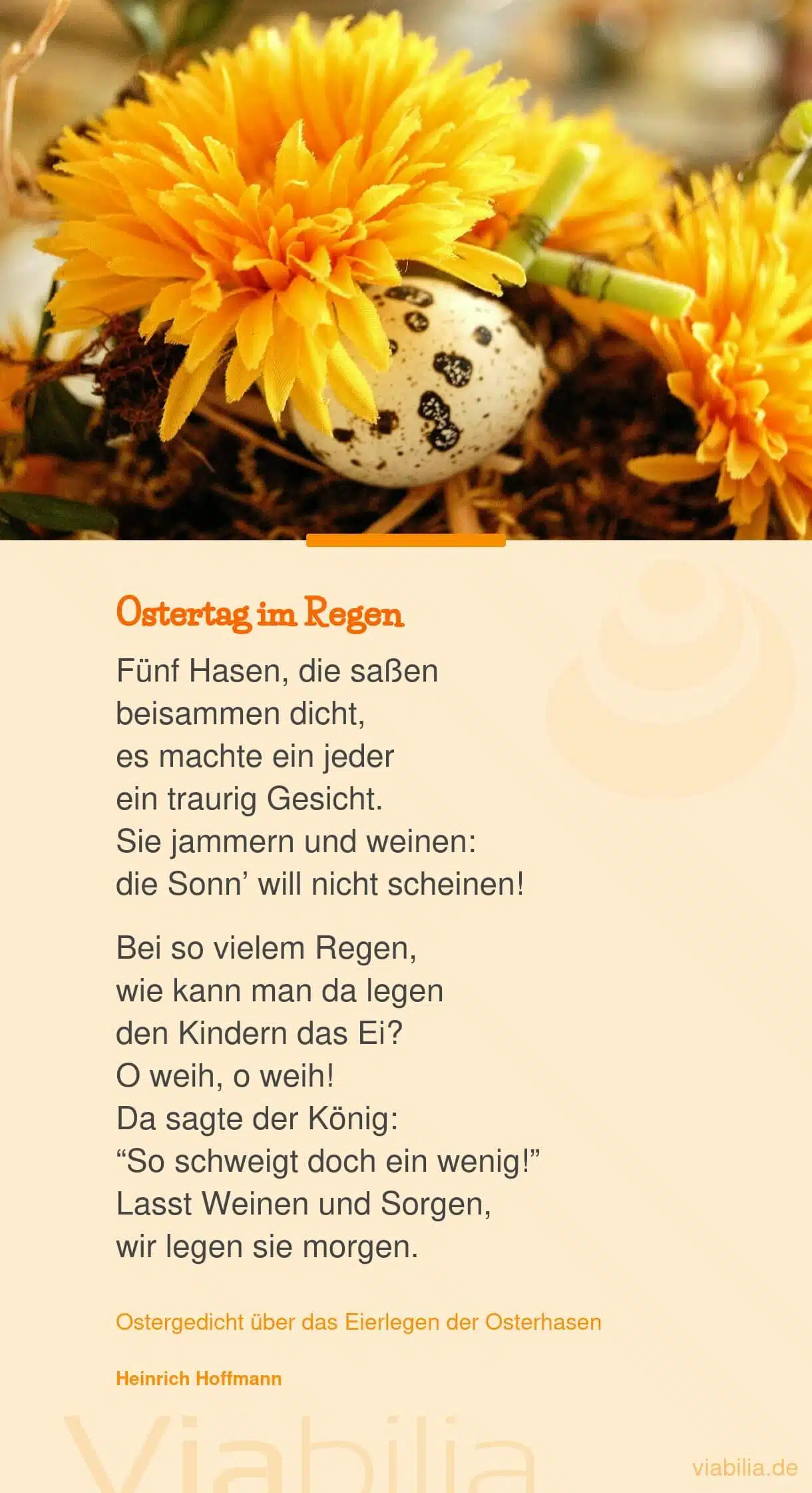 Ostergedicht: Ostertag im Regen