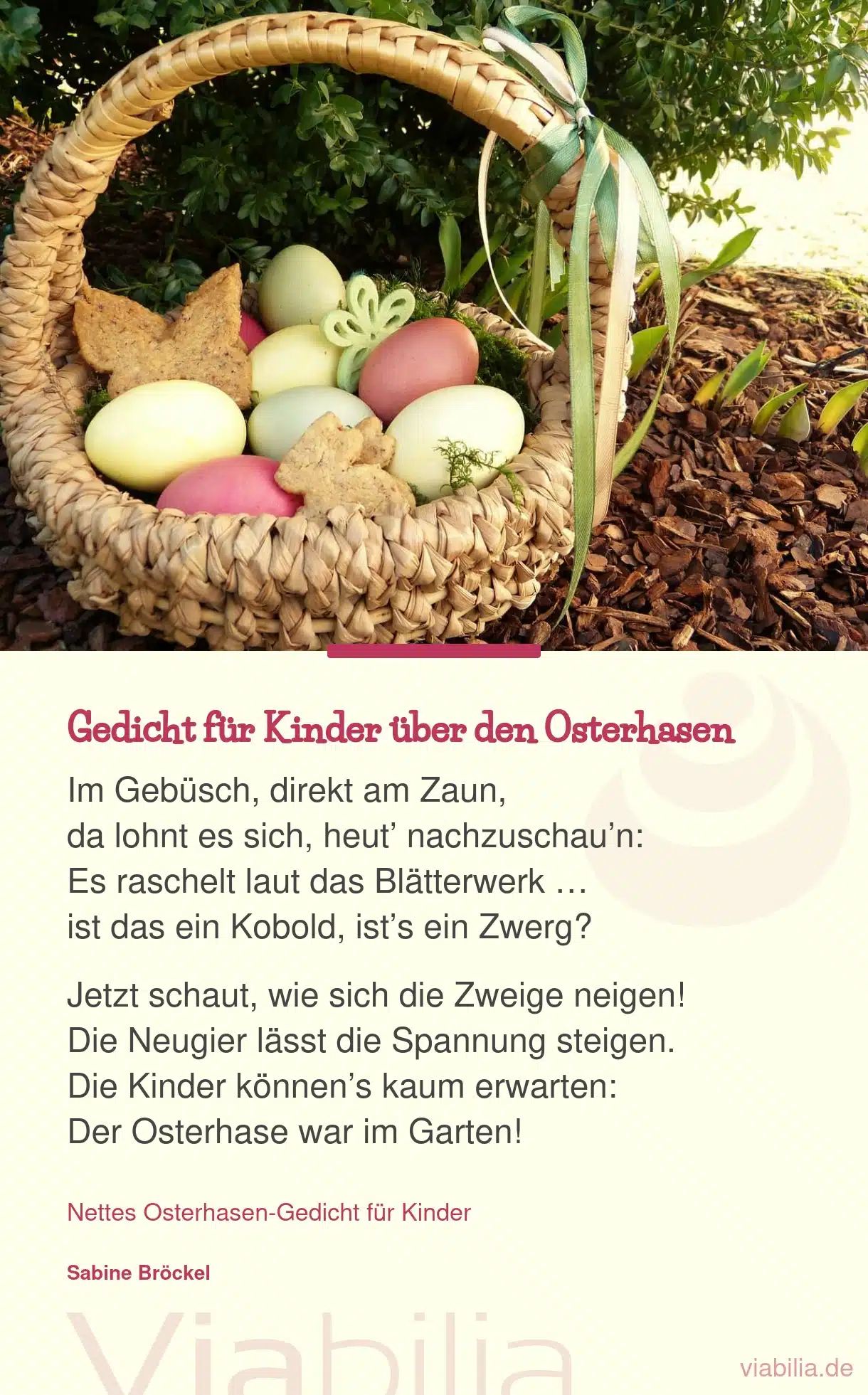 Gedicht für Kinder über den Osterhasen