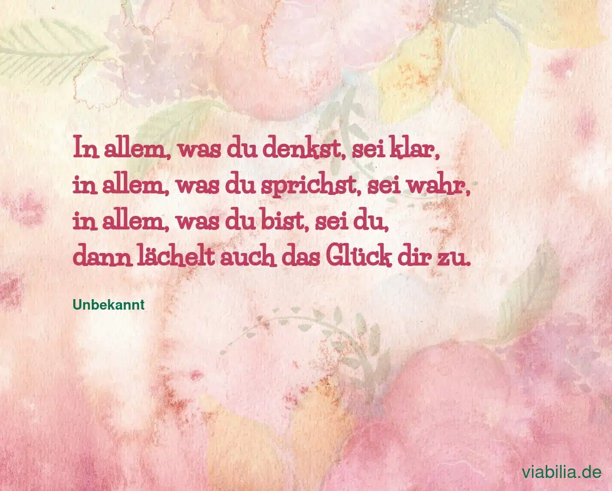 Poesiealbum-Gedicht: in allem, was du denkst